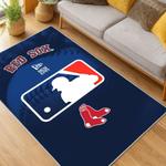 mlb boston red sox baseball team logo sport carpet area rug home decor gift living room brs199