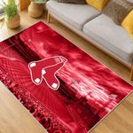 mlb boston red sox baseball team logo sport carpet area rug home decor gift living room brs204