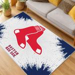 mlb boston red sox baseball team logo sport carpet area rug home decor gift living room brs222