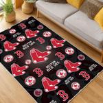 mlb boston red sox baseball team logo sport carpet area rug home decor gift living room brs229