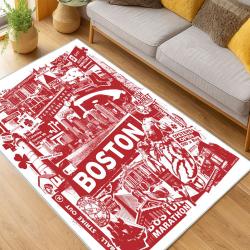 MLB Boston Red Sox Baseball Team Logo Sport Carpet Area Rug Home Decor Gift BRS235