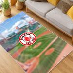 mlb boston red sox baseball team logo sport carpet area rug home decor gift living room brs240