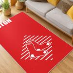 mlb boston red sox baseball team logo sport carpet area rug home decor gift living room brs245