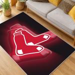 mlb boston red sox baseball team logo sport carpet area rug home decor gift living room brs246