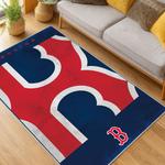 mlb boston red sox baseball team logo sport carpet area rug home decor gift living room brs250