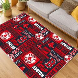MLB Boston Red Sox Baseball Team Logo Sport Carpet Area Rug Home Decor Gift BRS254