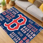 mlb boston red sox baseball team logo sport carpet area rug home decor gift living room brs256