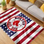 mlb boston red sox baseball team logo sport carpet area rug home decor gift living room brs259