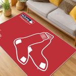 mlb boston red sox baseball team logo sport carpet area rug home decor gift living room brs261