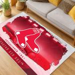 mlb boston red sox baseball team logo sport carpet area rug home decor gift living room brs275