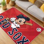 mlb boston red sox baseball team logo sport carpet area rug home decor gift living room brs281