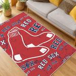 mlb boston red sox baseball team logo sport carpet area rug home decor gift living room brs87