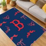 mlb boston red sox baseball team logo sport carpet area rug home decor gift living room brs99