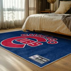 mlb chicago cubs area rug non slip baseball carpet home decor gift idea for fans bedroom cac102