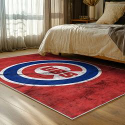 mlb chicago cubs area rug non slip baseball carpet home decor gift idea for fans bedroom cac104