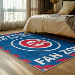 mlb chicago cubs area rug non slip baseball carpet home decor gift idea for fans bedroom cac114