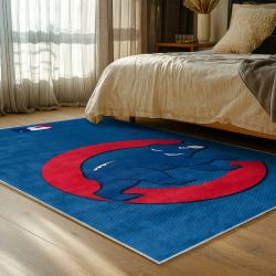 mlb chicago cubs area rug non slip baseball carpet home decor gift idea for fans bedroom cac117