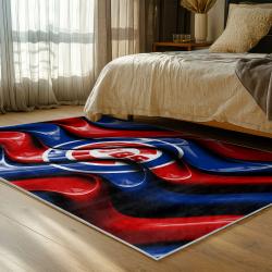 mlb chicago cubs area rug non slip baseball carpet home decor gift idea for fans bedroom cac119