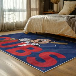 mlb chicago cubs area rug non slip baseball carpet home decor gift idea for fans bedroom cac124