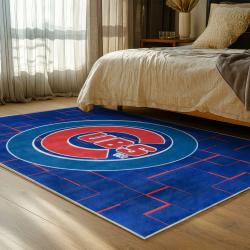 mlb chicago cubs area rug non slip baseball carpet home decor gift idea for fans bedroom cac125