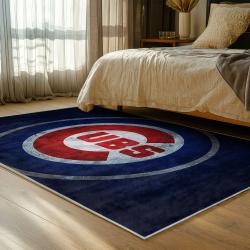 mlb chicago cubs area rug non slip baseball carpet home decor gift idea for fans bedroom cac126