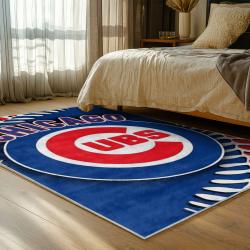 mlb chicago cubs area rug non slip baseball carpet home decor gift idea for fans bedroom cac128