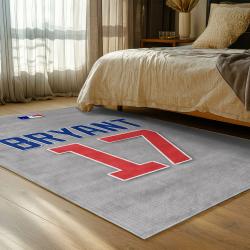 mlb chicago cubs area rug non slip baseball carpet home decor gift idea for fans bedroom cac133