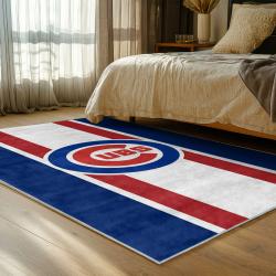 mlb chicago cubs area rug non slip baseball carpet home decor gift idea for fans bedroom cac142