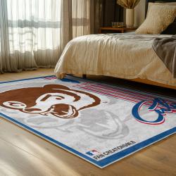 mlb chicago cubs area rug non slip baseball carpet home decor gift idea for fans bedroom cac146