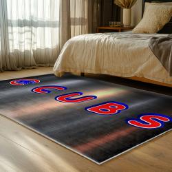 mlb chicago cubs area rug non slip baseball carpet home decor gift idea for fans bedroom cac147