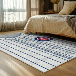mlb chicago cubs area rug non slip baseball carpet home decor gift idea for fans bedroom cac148