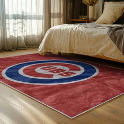 mlb chicago cubs area rug non slip baseball carpet home decor gift idea for fans bedroom cac151