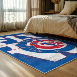 mlb chicago cubs area rug non slip baseball carpet home decor gift idea for fans bedroom cac154