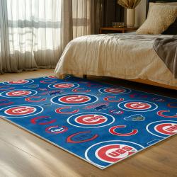 mlb chicago cubs area rug non slip baseball carpet home decor gift idea for fans bedroom cac157