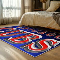mlb chicago cubs area rug non slip baseball carpet home decor gift idea for fans bedroom cac159