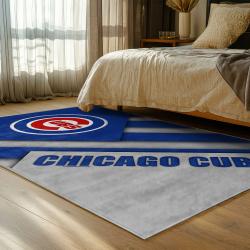 mlb chicago cubs area rug non slip baseball carpet home decor gift idea for fans bedroom cac161