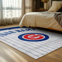 mlb chicago cubs area rug non slip baseball carpet home decor gift idea for fans bedroom cac162