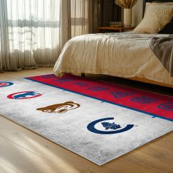 mlb chicago cubs area rug non slip baseball carpet home decor gift idea for fans bedroom cac168