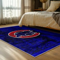 mlb chicago cubs area rug non slip baseball carpet home decor gift idea for fans bedroom cac173