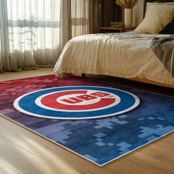 mlb chicago cubs area rug non slip baseball carpet home decor gift idea for fans bedroom cac174