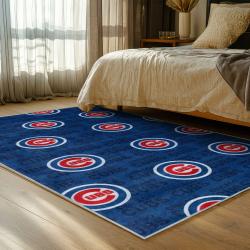 mlb chicago cubs area rug non slip baseball carpet home decor gift idea for fans bedroom cac179