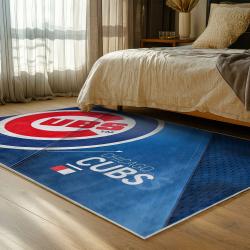 mlb chicago cubs area rug non slip baseball carpet home decor gift idea for fans bedroom cac184
