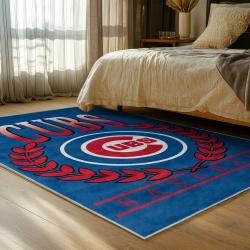 mlb chicago cubs area rug non slip baseball carpet home decor gift idea for fans bedroom cac188