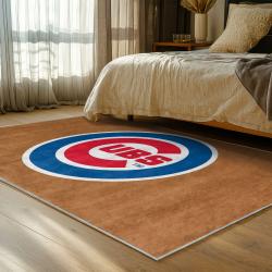 mlb chicago cubs area rug non slip baseball carpet home decor gift idea for fans bedroom cac191