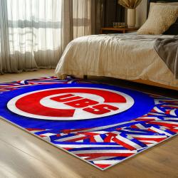 mlb chicago cubs area rug non slip baseball carpet home decor gift idea for fans bedroom cac193