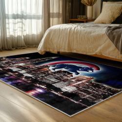 mlb chicago cubs area rug non slip baseball carpet home decor gift idea for fans bedroom cac199