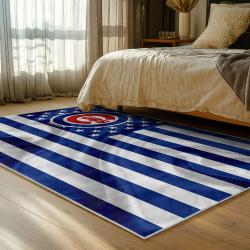 mlb chicago cubs area rug non slip baseball carpet home decor gift idea for fans bedroom cac200