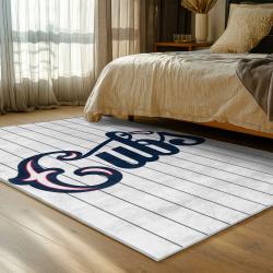 mlb chicago cubs area rug non slip baseball carpet home decor gift idea for fans bedroom cac35