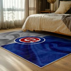 mlb chicago cubs area rug non slip baseball carpet home decor gift idea for fans bedroom cac37