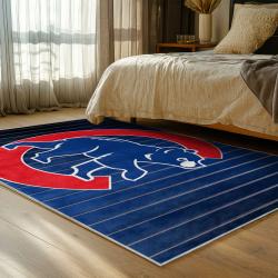 mlb chicago cubs area rug non slip baseball carpet home decor gift idea for fans bedroom cac38